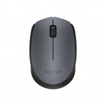 Myš Logitech Wireless Mouse M170 bezdrátová, optická, 2 tlačítka, bezdrátový přijímač USB, černo-šed 
