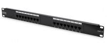 Patch panel UTP cat.6 16p. 1U,Black  