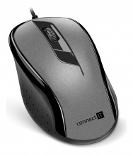 Myš Connect IT CMO-1200 optická, USB, šedá  