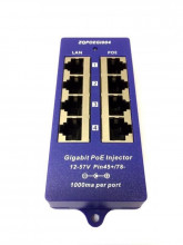 POE gigabitový stíněný 4-portový pasivní panel  