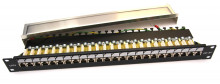 Patch panel LEXI-Net FTP cat6 24p. 1U, černý  