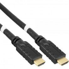 Kabel HDMI High Speed with Ethernet 30 m, se zesilovačem, 4K@60Hz, 3x stínění, M/M, zlacené konektor 