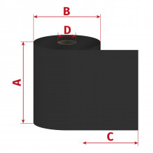 Páska 110mm x 74m, TTR premium pryskyřice, D12/OUT/2x zářez  