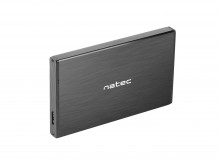 Externí box pro HDD 2,5" USB 3.0 Natec Rhino Go, černý, hliníkové tělo  