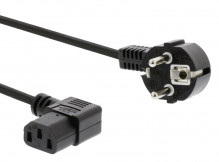 Kabel síťový 230V k počítači 5 m IEC konektor do úhlu 90°  