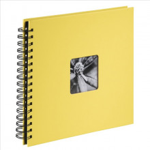 Fotoalbum Hama FINE ART spirálové, 28x24 cm, 50 stran, žlutá, černé stránky, lepicí  