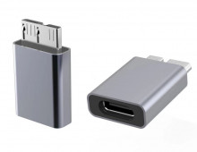 Redukce USB C female - USB3.0 Micro B Male hliníková  