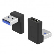 Redukce USB-C Female na USB3.0 typ A Male zahnutá 90°  