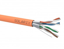 Kabel Solarix SXKD-6A-STP-LSOH-B2ca STP kabel Cat 6A drát 500m s reakcí na oheň - cívka  