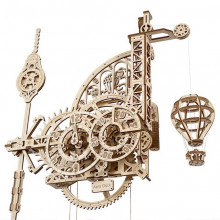 Hračka Ugears 3D dřevěné mechanické puzzle Nástěnné hodiny Aero  