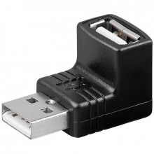 Redukce USB A-A, Male/Female 90°  