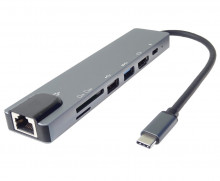 Adaptér USB-C na HDMI + USB3.0 + US...
