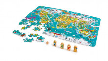Puzzle Hape dětské - Mapa světa 2 v 1  