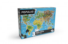 Puzzle Popular - Mapa světa, 160 ks...