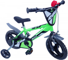 Dětské jízdní kolo Dino Bikes 412UL zelené 12" chlapecké  