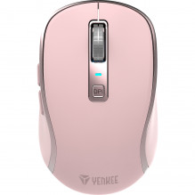 Myš Yenkee NOBLE YMS 2085PK Dual mode WL, optická, bezdrátová, dobíjecí, 2400 DPI, růžová 