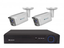Kamerový set Securia Pro NVR2CHV5S-W IP, 5Mpx, 2 kamery, PoE NVR, bílá 
