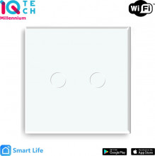 iQtech Millennium NoN Zigbee, 2x vypínač Smartlife, bílý 