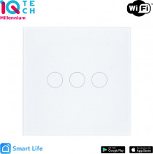 iQtech Millennium NoN Zigbee, 3x vypínač Smartlife, bílý 