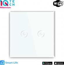 iQtech Millennium NoN WiFi, 2x vypínač Smartlife, bílý 