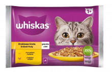 WHISKAS kapsička Drůbeží výběr v želé 4pack 340g 