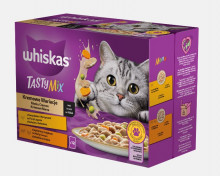 WHISKAS kapsička drůbeží výběr ve šťávě 12pack 1020g 