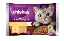 WHISKAS kapsička Pure Delight hydinový výber v želé 4pack 340g 