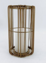 Solární lampa - lucerna "NAIFARU" (Fringe Style) ratan, solární svíce 