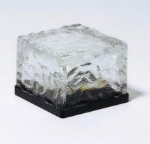 Solární zahradní svítící ledový kámen malý 7x7x5cm 