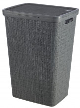 Koš na prádlo Curver Jute 58L s víkem šedý 