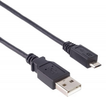 Kabel PremiumCord micro USB 2.0, A-B 2m, černá 