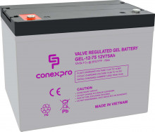Baterie Conexpro GEL-12-75 GEL, 12V/75Ah, T14-M6, Deep Cycle 