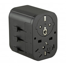 Adaptér Jupio Travel Adapter 2x USB-A 1x USB-C 15.5W uviverzální cestovní 