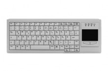 Klávesnice Cherry INDUSTRY 4.0 COMPACT ULTRAFLAT/TOUCHPAD KEYBOARD USB LIGHT GREY AK-4400-GU-W/GE 