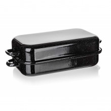 Pekáč Banquet hranatý smaltovaný Culinaria Black 35 cm, 2 díly 
