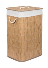 Koš na prádlo G21 72 l, ratanový design s bílým košem 