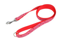 Olala Pets Vodítko TLAPKY 20mm x 150 cm - růžová 