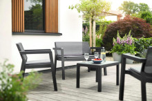 Zahradní nábytek Keter Emily Patio Set se sedáky grafitová 