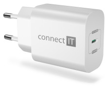Adaptér CONNECT IT Voyager2 1×USB-C, 25W PD, bílý 