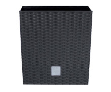 Květináč Prosperplast Rato Square antracit 26,5 x 26,5 x 50 cm, 2. jakost 