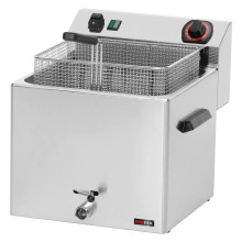 Fritéza elektrická 0,74 kW/l, 11 l stolní s výpustí 400 V | REDFOX - FE 10 T 