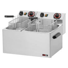 Fritéza elektrická 0,42 + 0,38 kW/l...