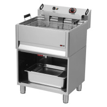 Fritéza elektrická 0,5 kW/l, 30 l stolní s výpustí 400 V | REDFOX - FE 60 T/P 