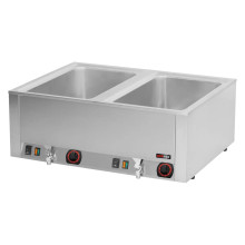 Vodní lázeň elektrická 2x GN 1/1 - 200 stolní s výpustí | REDFOX - BMV 2120 