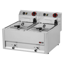 Fritéza elektrická dvojitá 0,75 kW/l, 8+8 l bez podestavby 400 V | REDFOX - FE 60 ELT 