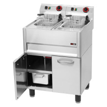 Fritéza elektrická dvojitá 0,77 kW/l, 13+13 l s podestavbou 400 V | REDFOX - FE 61/13 ELT 