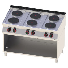 Sporák elektrický 6x plotýnka s podestavbou 400 V | REDFOX - SP 70/120 E 