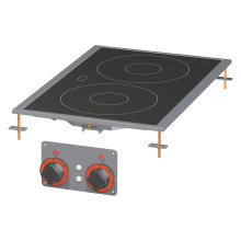 Sporák sklokeramický drop-in elektrická 2x drop-in plotýnka 400 V | RM - PCCD-64ET 