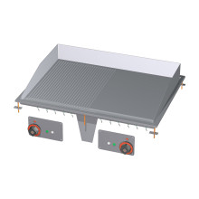 Grilovací deska 75x55 drop-in elektrická chromovaná kombinovaná 400 V | RM - FTLRD-68ETS 