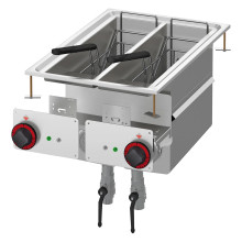 Fritéza drop-in elektrická dvojitá 0,75 kW/l, 8+8 l 400 V | RM - F2/8D-64ET 